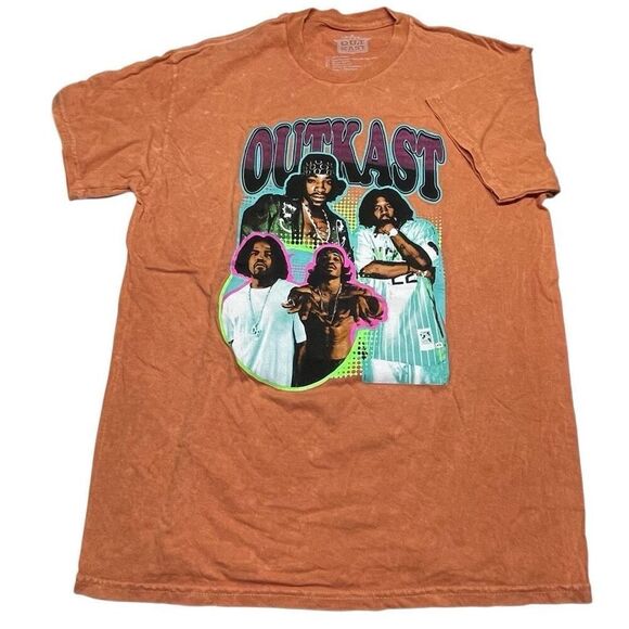 Orange Acid Wash Outkast Tee - Picture 1 of 6